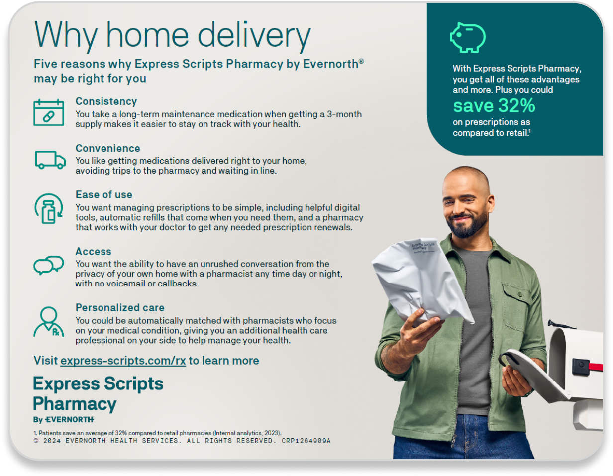 Infographic brochure that explains why home delivery may be right for you.